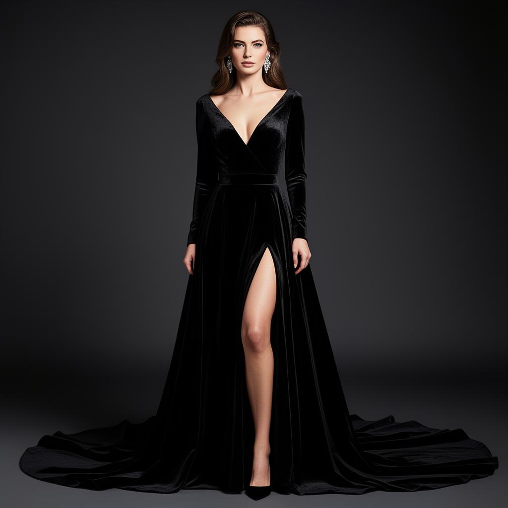 Onyx — Robe Velours Noire